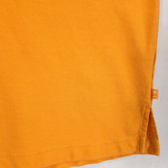 Tommy Bahama Polo Mens Large Orange Silk Blend Ribbed Casual Short Sleeve Shirt - Picture 6 of 10